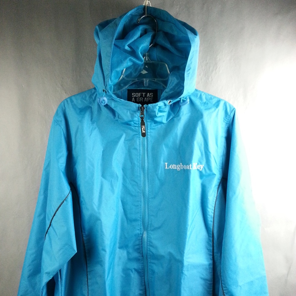 NWT NEW Longboat Key Hooded Jacket Blue XL Womens